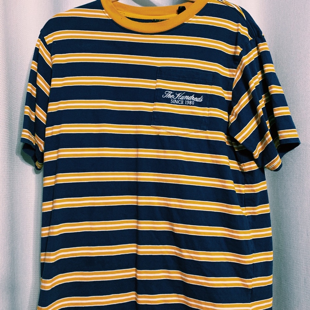 THE HUNDREDS STRIPED SHIRT 💙💛💰✨